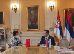 28 July 2022 National Assembly Speaker Ivica Dacic in meeting with the Ambassador of the People’s Republic of China to Serbia H.E. Chen Bo 
